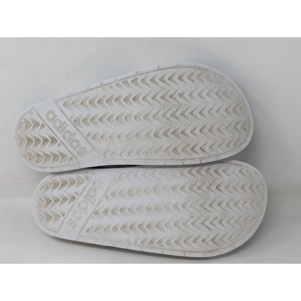Adidas Adilette FW5360 Men's Size 8 White‎ Ankle Strap Sandals VTG